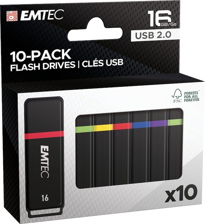 Emtec K100 USB2.0 Mini Box 10-Pack (16 Go, USB 2.0)
