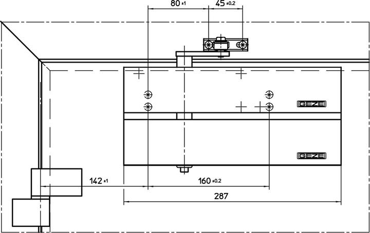 Produktbild Geze Türschliesser TS 4000 Tandem (Zimmertür, Eingangstür, Holztür, Balkontür, Indoor)