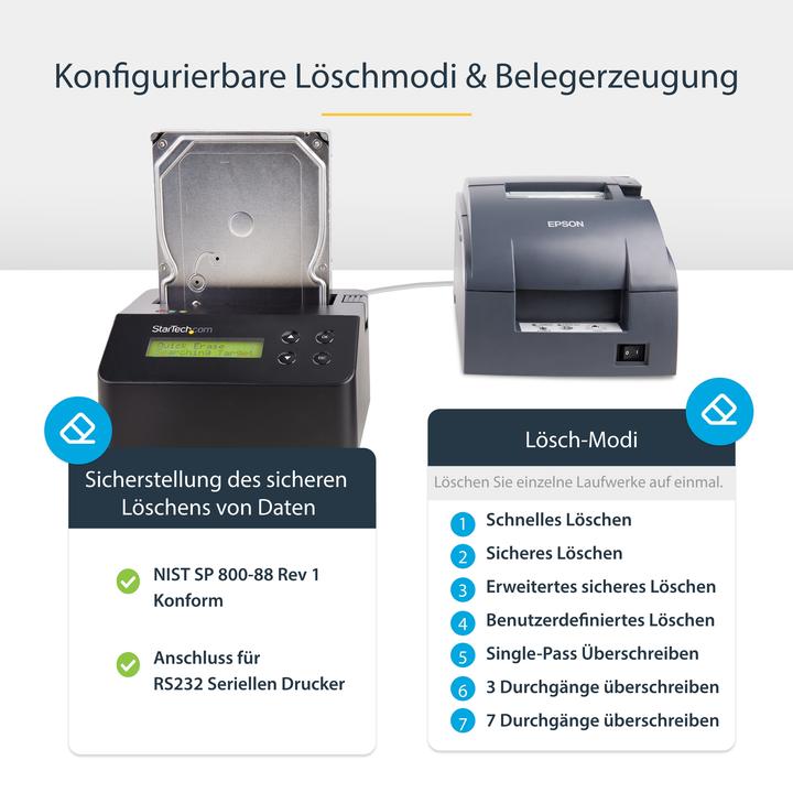 Produktbild StarTech SATA SSD/HDD ERASER/DOCK - 4KN