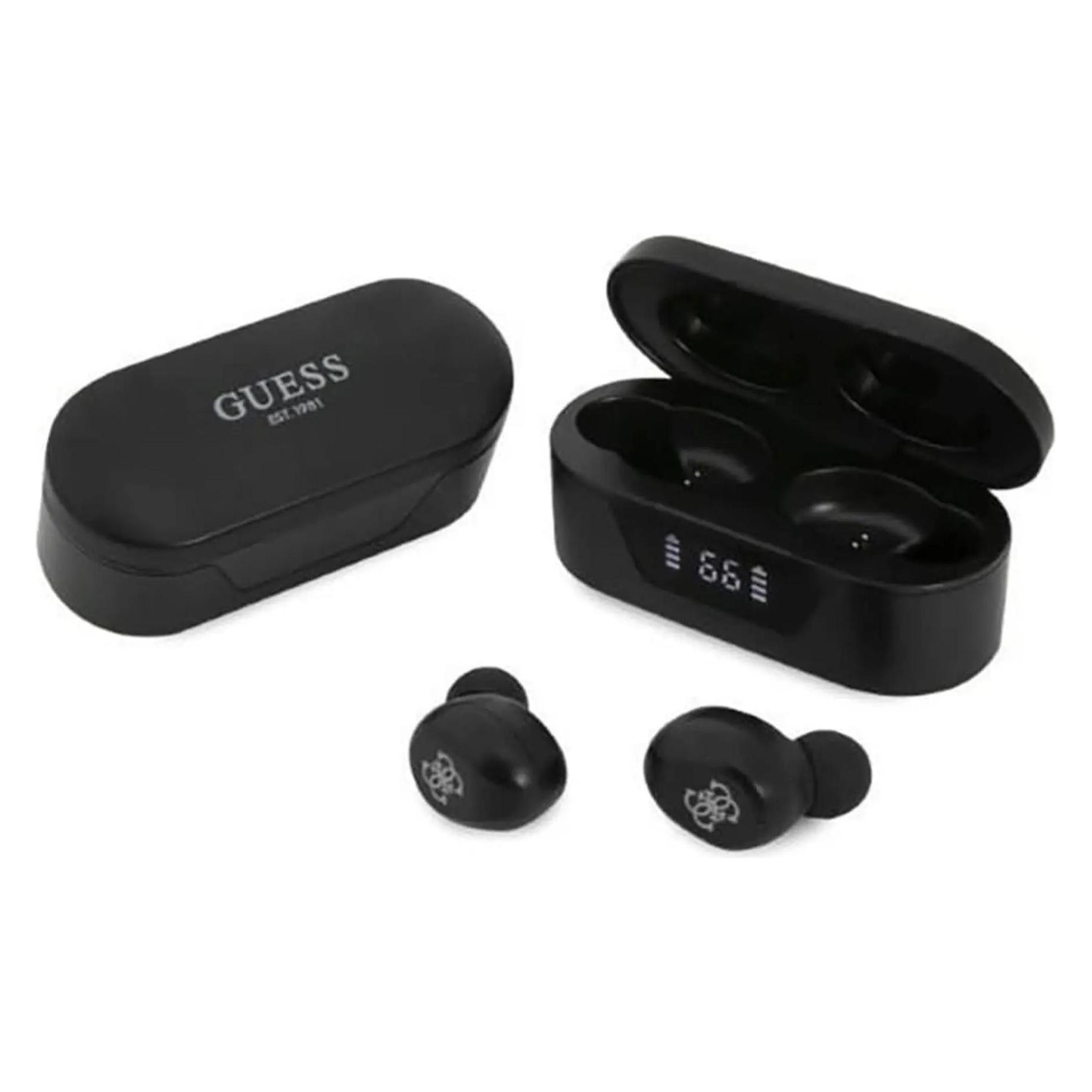Guess Słuchawki Bluetooth GUTWST31EK Tws + Stacja Dokująca Czarny/black (5 h, Kabellos), Kopfhörer, Schwarz