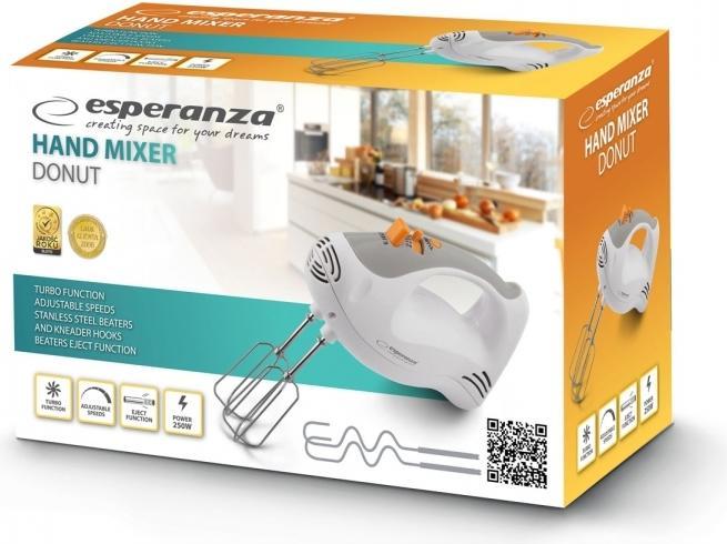 Actual product image Esperanza EKM009 Blender Hand Mixer Grey White 250 W (250 W)