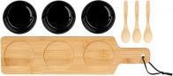 Immagine prodotto Kinvara set 3 ciotole in ceramica nera, cucchiaio e vassoi