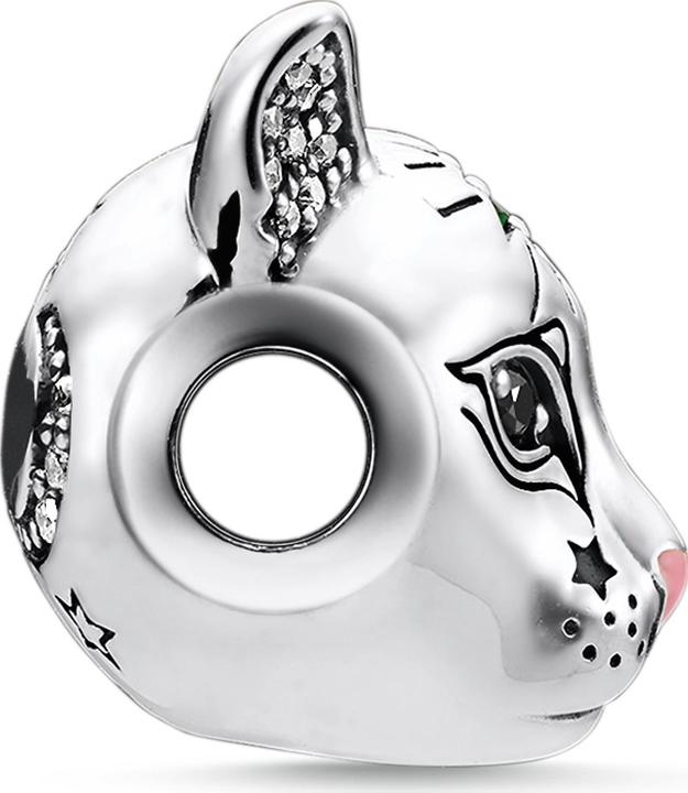 Actual product image Thomas Sabo Bead cat silver (Zirconia, Glass, Silver 925)