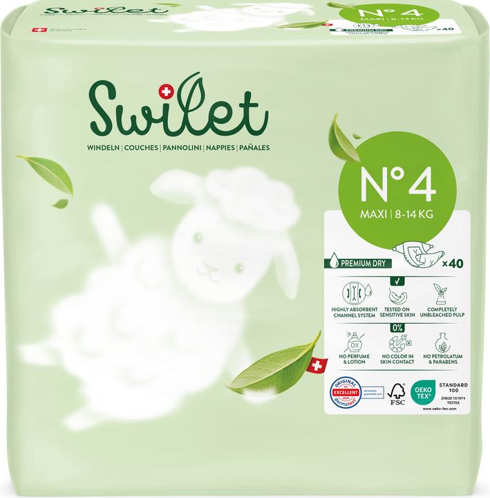 Image du produit Swilet La couche bio (Taille 4, Pack mensuel)