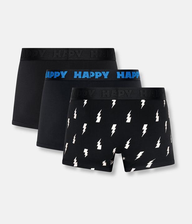 Image du produit Happy Socks 3-Pack Black and White Short Boxers (L, Lot de 3)
