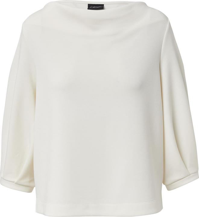 Produktbild s.Oliver Sweatshirt Weiches Sweatshirt aus Scuba mit Wasserfall-Ausschnitt (36)