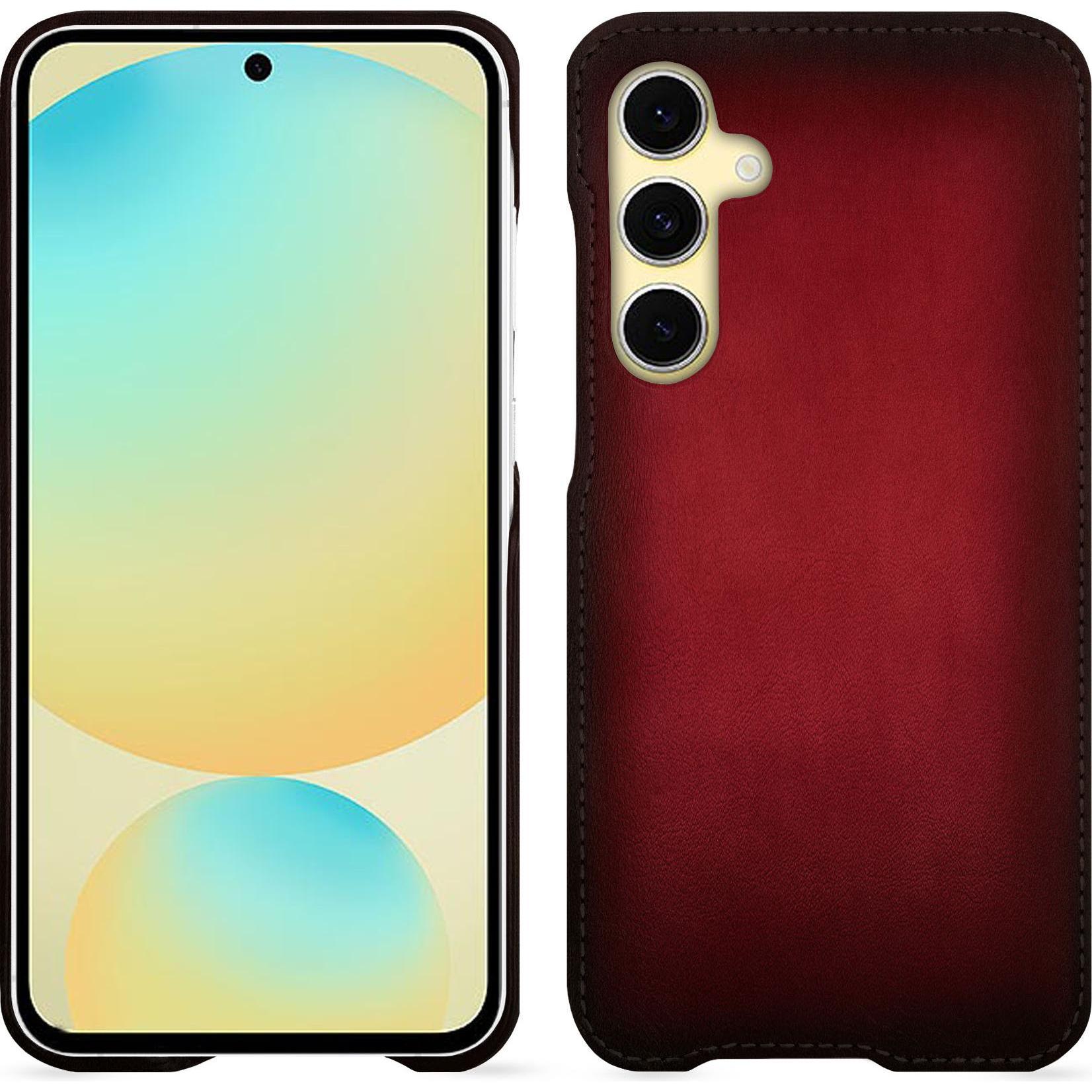 Noreve Lederschutzhülle (Samsung Galaxy S24 FE), Smartphone Hülle, Rot