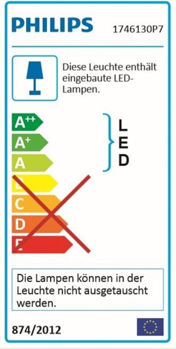 Energie-Label Philips Hue Attract Basis (600 lm)