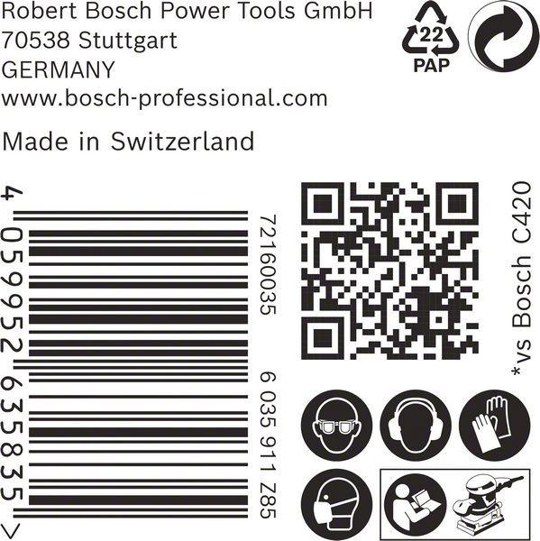Produktbild Bosch Professional Zubehör EXPERT M480 Schleifnetz, 80 x 133 mm, G 180, 50 Stück (180)