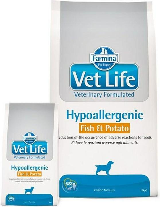 Produktbild Farmina Vet Life Hypoallergener Fisch- und Kartoffelhund 12kg (Adult, 1 Stk., 12000 g)