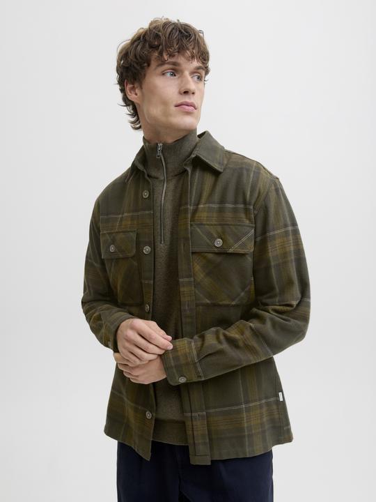 Produktbild Jack & Jones Jprrayle Melange Check L/S Overshirt Sn (S)
