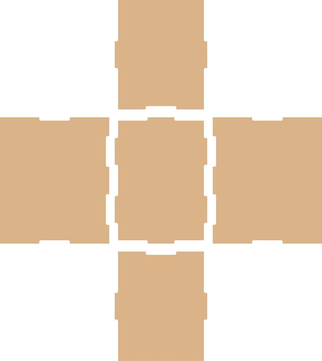 Produktbild Pronty Crafts Flexio "Box", 5-tlg, MDF-Holz (5x)