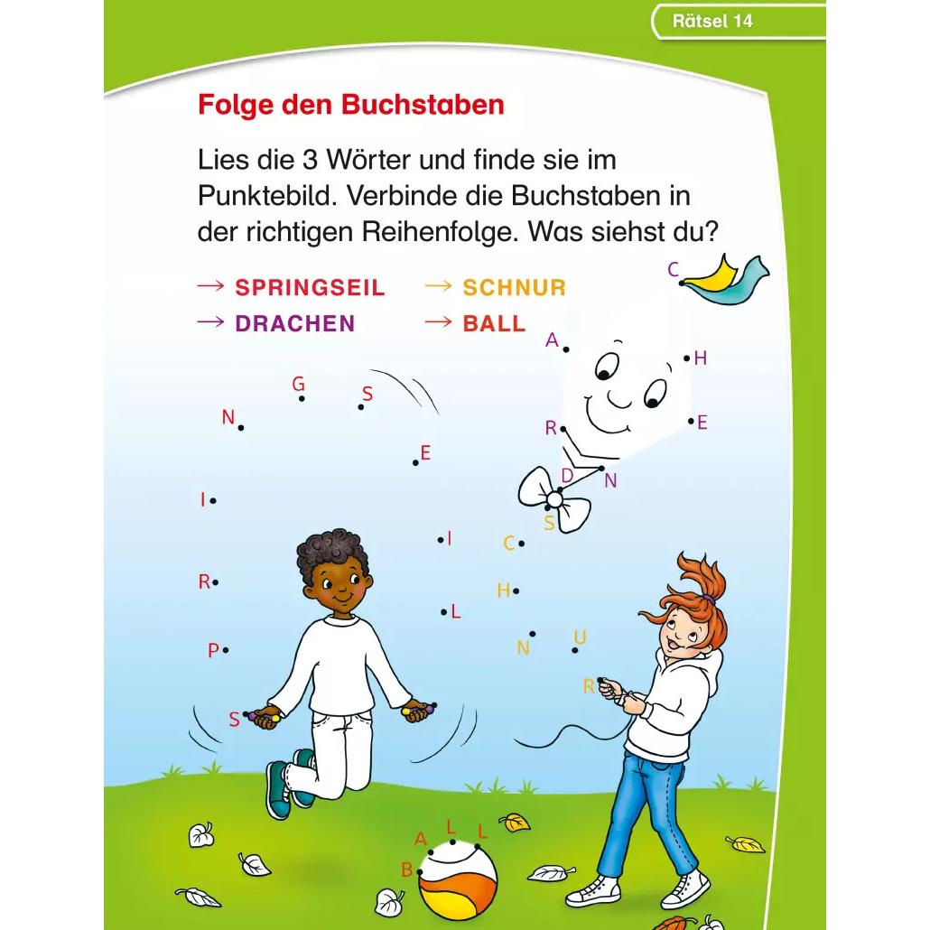 Thumbnail - Leserabe: Punkt-zu-Punkt-Rätsel für Lesestarter (Vor-Lesestufe), Kinderbücher von Rina Gregor, Andrea Dölling, Heribert ...