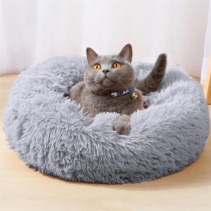 Image du produit Intirilife Lit pour animaux domestiques en gris diamètre 100 cm (Chat, Chien)