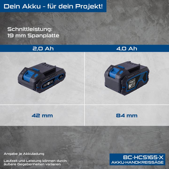 Produktbild Scheppach Akku-Handkreissäge BC-HCS165-X (DIY)