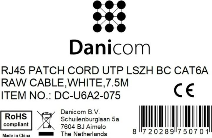 Produktbild Dsit CAT6a Netzwerkkabel 100% Kupfer (CAT6a, 7.50 m)