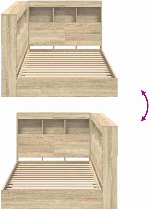Immagine prodotto VidaXL Libreria letto rovere Sonoma 75x190 cm materiale legno (75 x 190 cm)