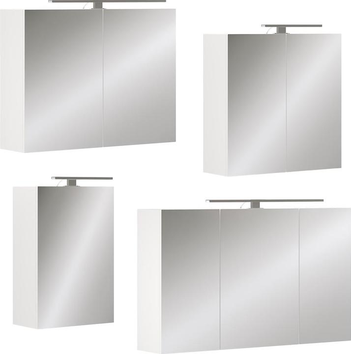 Immagine prodotto Vicco Badspiegelschrank Lavio, Weiss, 60 x 60 cm mit LED-Beleuchtung (60 x 60 x 20 cm)