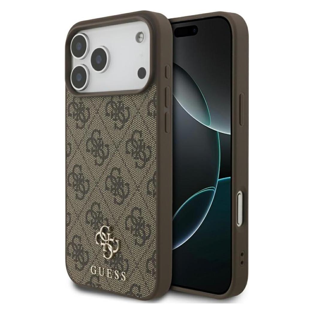 Guess - 4G Small And Classic Logo MagSafe (GUHMP17XP4SM4MW) - IPhone 17 Pro Max - Brown (Apple IPhone 17 Pro Max), Smartphone Hülle, Braun