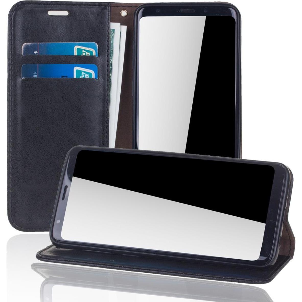 Thumbnail - König Design Handyhülle für Samsung Galaxy S9 Schutztasche Wallet Cover 360 Case Etui Schwarz (Samsung Galaxy S9+), Smar...