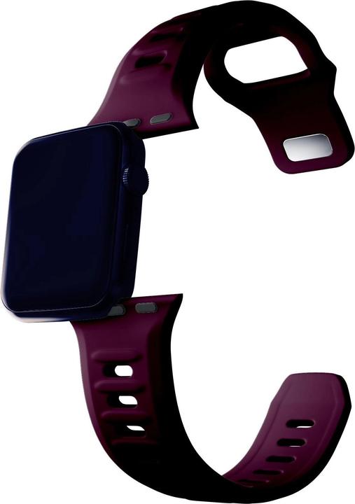Produktbild 3MK Silicone Watch Strap ciemnofioletowy /mulberry dla Apple Watch 38/40/41mm (Silikon, Edelstahl)