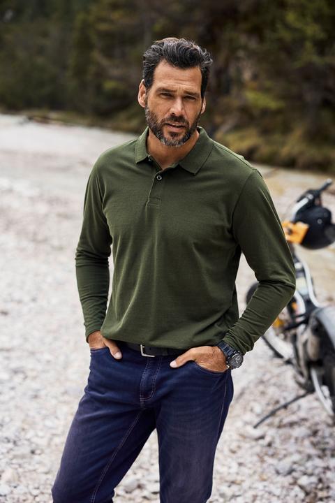 Produktbild JP1880 Poloshirt, Basic, Langarm, Piqué (8XL)