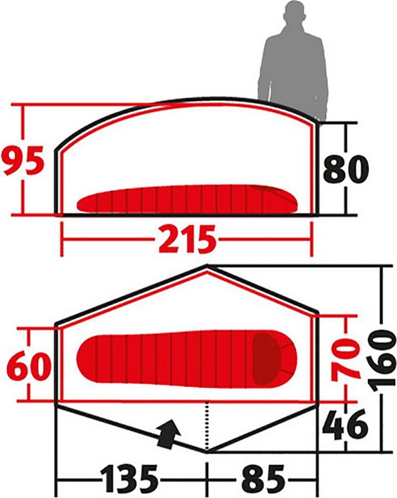 Actual product image Wechsel Exogen 1 Zero-G Line Tent (Dome tent, 1.49 kg, 1 person)