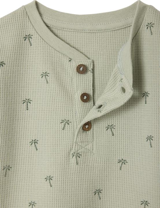 Produktbild Vertbaudet Bio-Kollektion: Baby T-Shirt aus Waffelpikee mit Palmen (92)