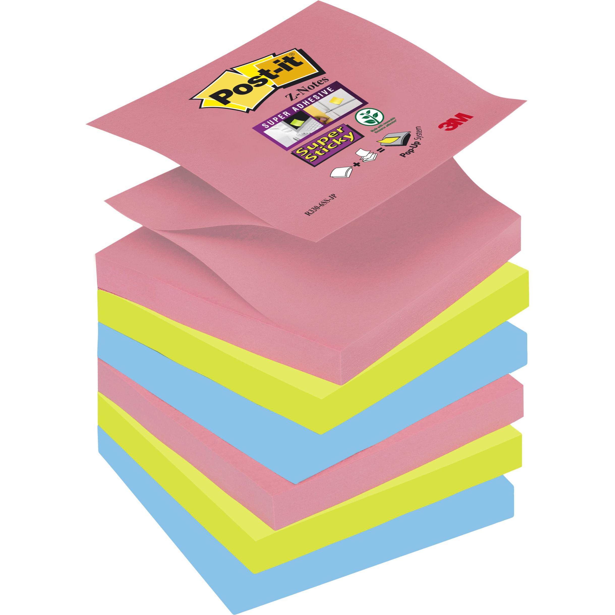 Post-it, Haftnotiz, Super Sticky Z-Notes (76 x 76 mm)