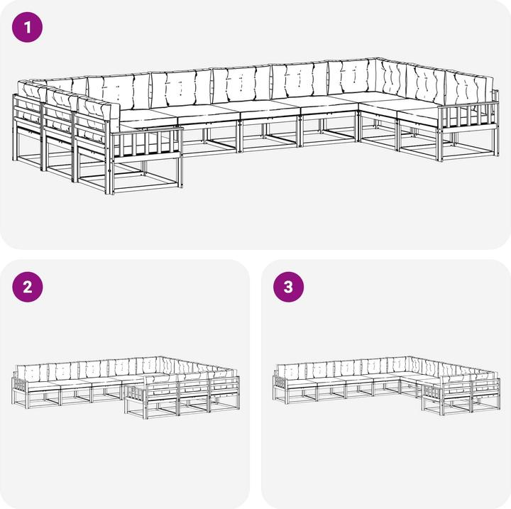 Produktbild vidaXL Outdoor-Sofa