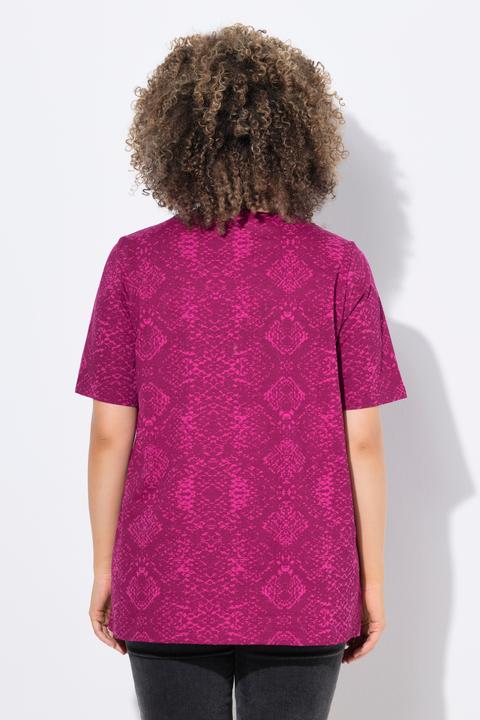 Actual product image Ulla Popken Snake Print V-Neck Tee (54)
