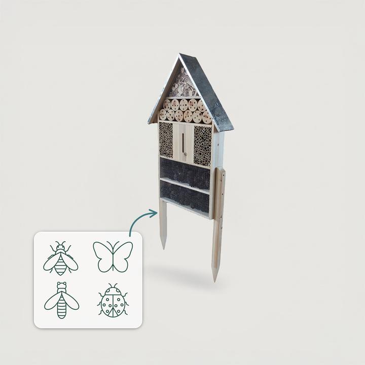 Image du produit Relaxdays Hôtel insectes (Abeilles sauvages, Chrysanthèmes, Coccinelles, Papillons)