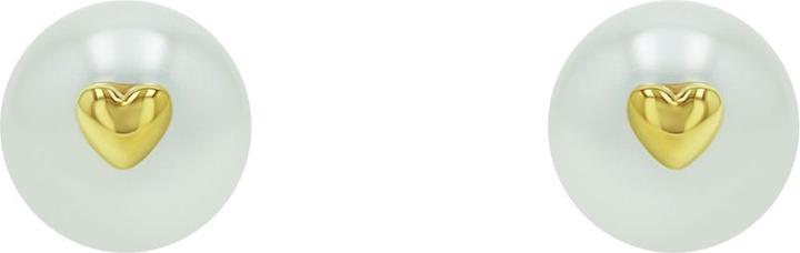 Produktbild Amor Ohrschmuck für Damen, 925 Sterling Silber, Muschelkernperle | Herz (925 Sterling Silber)
