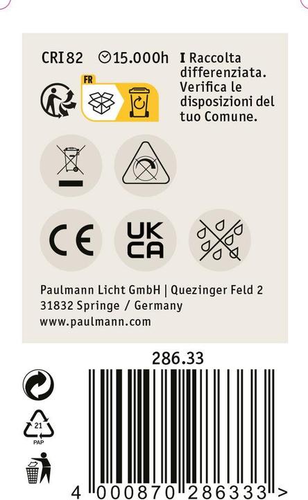 Produktbild Paulmann Tropfen (E27, 5 W, 470 lm, 1 x, F)