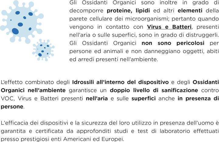 Nährwerte und Zutaten Luftreiniger mit Hydroxyl-Technologie, eliminiert Viren, Bakterien, Gerüche und Allergene (60 m²)