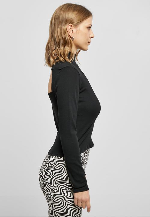 Actual product image Urban Classics Ladies Rib Back Cut Out Longsleeve (S)
