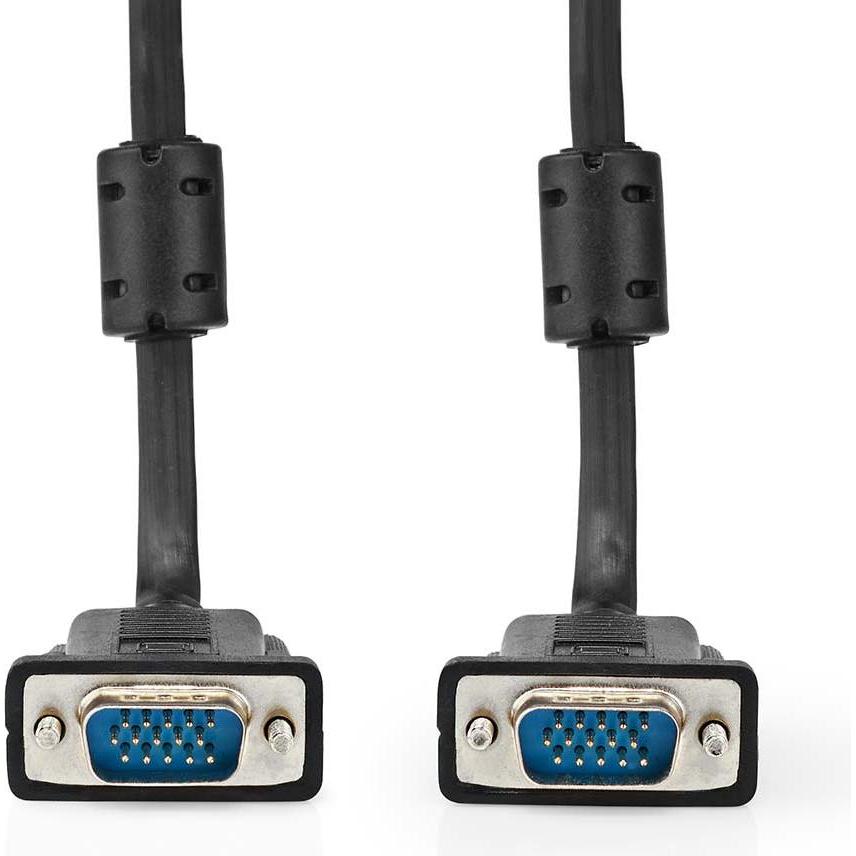 Thumbnail - Nedis VGA-Kabel VGA Stecker VGA Stecker Vernickelt Maximale Auflösung: 1280x768 2.00 m R (2 m, VGA), Video Kabel