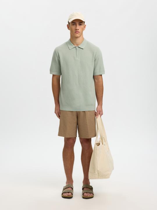 Produktbild Selected Slhcran Ss Knit Structure Zip Polo Noos (S)