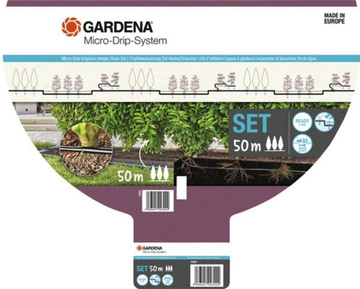 Image du produit Gardena Kit haie/arbuste Micro-Drip 50m (Kit d'irrigation goutte à goutte)