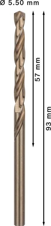 Produktbild Bosch Professional Zubehör PRO Stainless Steel HSS-Co Spiralbohrer, 5.5 x 57 x 93 mm (5.5 mm)