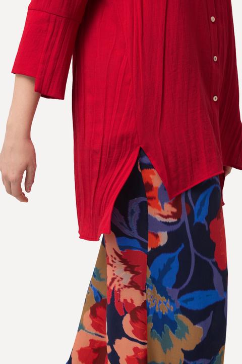 Immagine prodotto Ulla Popken Camicia con polsini asimmetrici, collo da camicia e maniche a 3/4 (46, 48)