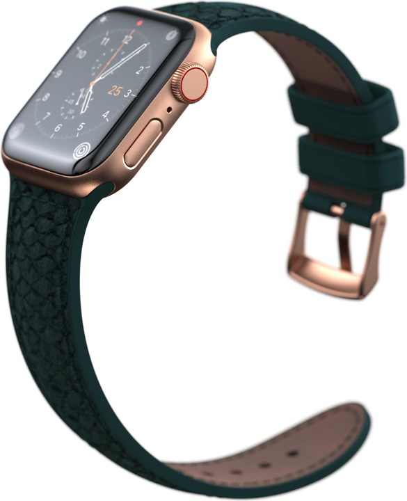Actual product image Njord Jord Watch Strap For (44 mm, 45 mm, Vegan Leather, Salmon leather, Stainless steel fastener, Apple Watch)