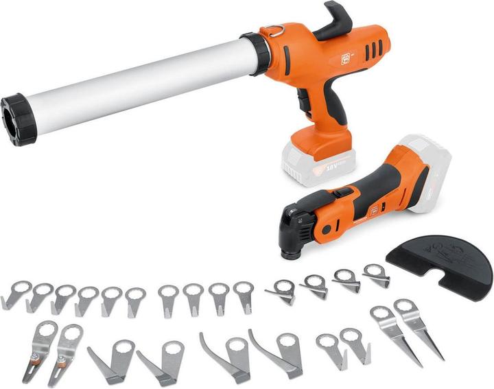 Fein Akku-Kartuschenpresse und Akku-MultiMaster AKP 18-600 AS Autoglaser-Set