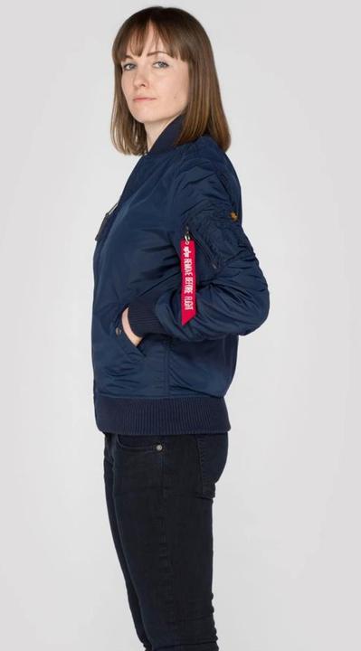 Image du produit Alpha Industries Bomber pour femme, coupe ajustée, doublure contrastée, poche multifonction (M)