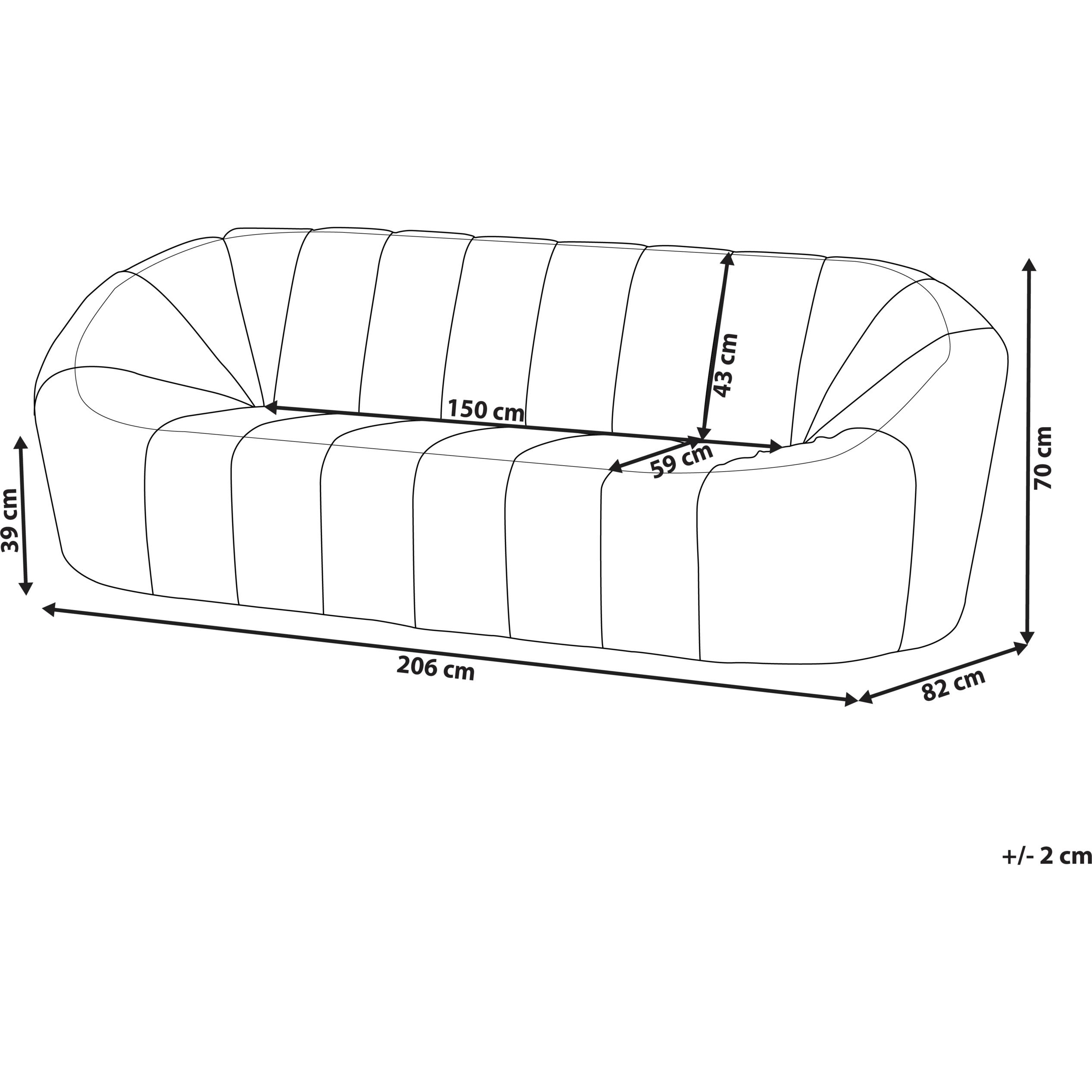 Thumbnail - Beliani, Sofa, Lomma (3-Sitzer)