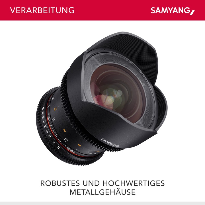 Produktbild Samyang 14mm T3.1 VDSLR II Canon EF (Canon EF-M, Vollformat)