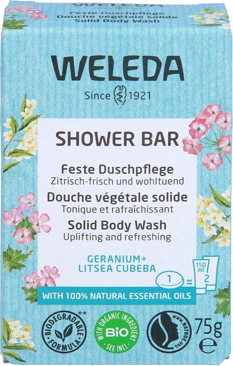 Image du produit Weleda Shower Bar Géranium + Litsea Cubera
