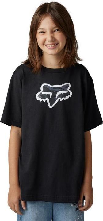 Actual product image Fox Tee 23 Yth Vzns Camo Ss Blk Ym (M)