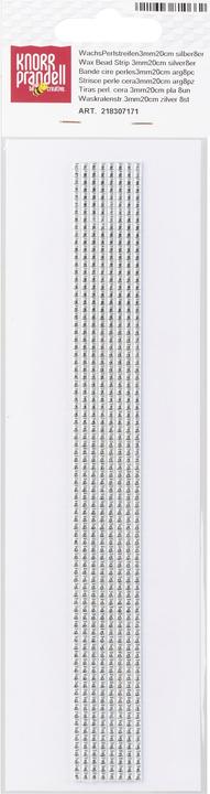 Actual product image Knorr Prandell Wax bead strips 3x200mm PU=8 pieces silver