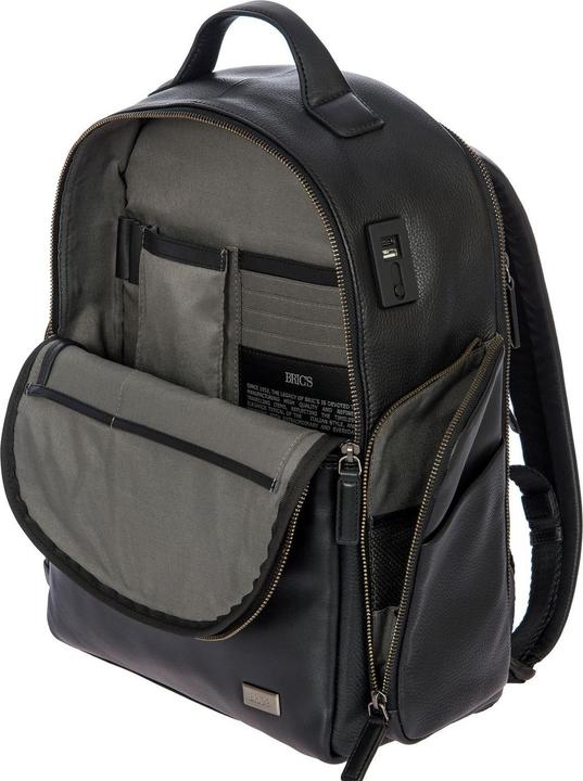 Actual product image Brics Torino backpack leather 40 cm laptop compartment